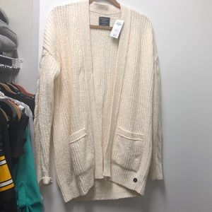 Long cream cardigan